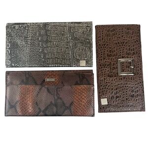 MICHE Bundle Lot 3 Purse Shells Embossed Snake Croc Faux Leather Vegan Classic